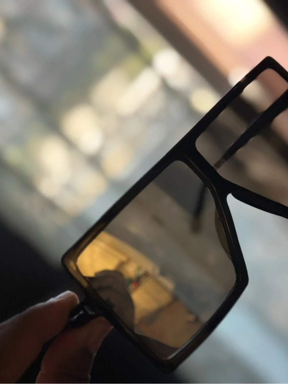 Black Oversized Square Sunglasses - Women Accessories